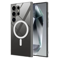 Galaxy S25 Ultra Kılıf Kamera Korumalı Magsafe Sert PC Zore Porto Kapak - Şeffaf