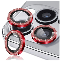 Nettech Apple iPhone 14 Pro Uyumlu Diamond Taşlı Model Kamera Cam Koruyucu (Kırmızı) NT-110758