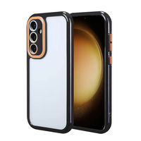 Galaxy S23 FE Kılıf Kamera Korumalı Renkli Kenar ve Çerçeve Tasarımlı Zore Vitamin Kapak - Siyah