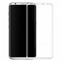 Helt Samsung Galaxy G950 S8 Uyumlu 3D SuperGlass Full Cam Koruyucu (Beyaz) VR-9534