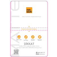 Nettech Uyumlu Tablet Şeffaf Kesme Nano Ekran Koruyucu (Şeffaf) NT-83503