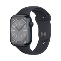 Apple Watch Series 8 - Alüminyum - 45mm - GPS - Gece yarısı
