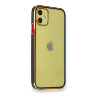 Nettech Apple iPhone 12 Uyumlu Renkli Kenar Zone Seri Arka Koruma Kılıf (Çeşitli Renk) NT-89783