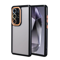 Galaxy S24 Ultra Kılıf Kamera Korumalı Renkli Kenar ve Çerçeve Tasarımlı Zore Vitamin Kapak - Siyah