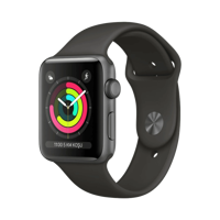 Apple Watch Series 3 - Alüminyum - 42mm - GPS - Gece yarısı