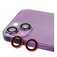 Nettech Apple iPhone 14 Uyumlu Damla Model 2in Kamera Cam Koruyucu (Kırmızı) NT-97430