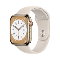 Apple Watch Series 8 - Paslanmaz Çelik - 45mm - Cellular - Altın