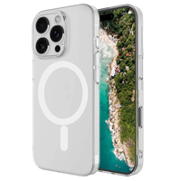 Apple iPhone 16 Pro Max Kılıf Zore Magsafe Şarj Özellikli Şeffaf Tek Kamera Çerçeveli Porto Kapak - Şeffaf