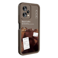 Xiaomi Redmi Note 12 5G Kılıf Kamera Korumalı Baskılı Arka Yüzey Zore Klas Kapak - Koyu Kahve