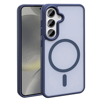 Galaxy S25 Kılıf Magsafe Şarj Özellikli Mat Arka Yüzey Zore Sio Kapak - Lacivert