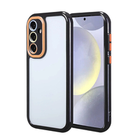 Galaxy S24 Kılıf Kamera Korumalı Renkli Kenar ve Çerçeve Tasarımlı Zore Vitamin Kapak - Siyah