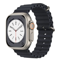 Nettech Apple Watch Seri 44/42 mm Uyumlu Silikon Kordon (Yeşil) NT-100588