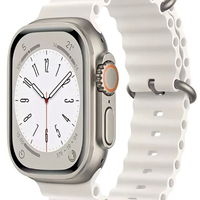 Nettech Apple Watch Series 41 mm Uyumlu Silikon Kordon (Beyaz) NT-108954