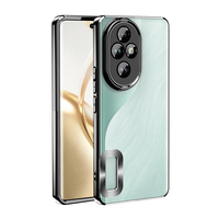 Honor 200 Pro Kılıf Kamera Korumalı Logo Gösteren Zore Omega Kapak - Siyah