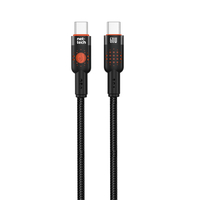 Nettech NT-DC32 60W Plastik 100 Cm Type-C To Type-C Şarj ve Data Kablosu (Siyah) NT-108296
