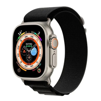 Nettech Apple Watch Seri 42/44 mm Uyumlu Kumaş Kordon (Siyah) NT-100592
