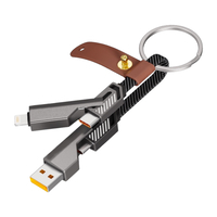 Nettech NT-DC44 4 in 1 60W İp Örgü USB To Micro + Lightning + Type-C Şarj ve Data Kablosu (Gri) NT-108315