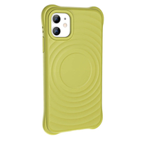 Apple iPhone 11 Magsafe Şarj Özellikli Airbagli Mat Görünümlü Zore Hepi Kapak - Yeşil