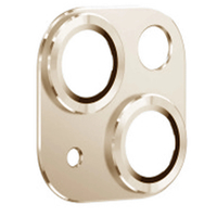 Nettech Apple iPhone 14 Uyumlu Metalik Seri Kamera Cam Koruyucu (Gold) NT-98924