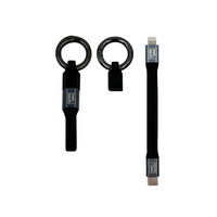 Nettech NT-DC23 Pd 27W Plastik 20 Cm Type-C To Lightning Şarj ve Data Kablosu (Siyah) NT-DC23