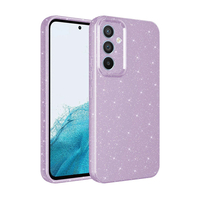 Galaxy S24 Kılıf Kamera Korumalı Simli Lüks Zore Koton Kapak - Lila