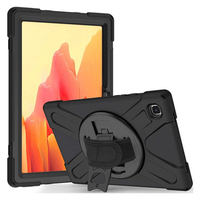Nettech Samsung Galaxy Tab A7 SM-T500 10.4 inç Uyumlu Sport Seri Arka Koruma (Siyah) NT-94669