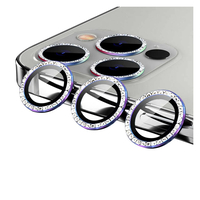 Nettech Apple iPhone 13 Pro Max Uyumlu Diamond Taşlı Model Kamera Cam Koruyucu (Gökkuşağı) NT-95764