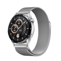 Galaxy Watch 42mm Zore Band-12 20mm Metal Hasır Kordon - Gümüş