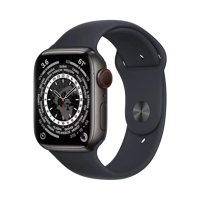Apple Watch Series 7 - Titanyum - 45mm - Cellular - Gece yarısı