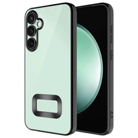 Galaxy S24 Plus Kılıf Kamera Korumalı Logo Gösteren Zore Omega Kapak - Siyah