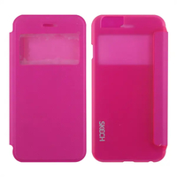 Nettech Apple iPhone 6S Uyumlu Kapaklı Kılıf Kapaklı Kılıf (Pembe) NT-15628