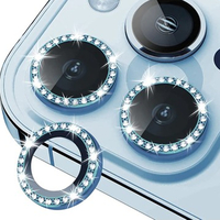 Nettech Apple iPhone 14 Pro Uyumlu Diamond Taşlı Model Kamera Cam Koruyucu (Mavi) NT-110759