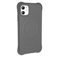 Apple iPhone 11 Magsafe Şarj Özellikli Airbagli Mat Görünümlü Zore Hepi Kapak - Gri