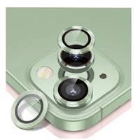 Nettech Apple iPhone 15 Uyumlu Alüminyum Seri Kamera Cam Koruyucu (Yeşil) NT-103742