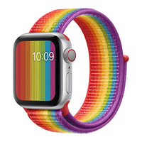 Nettech Huawei Band 22mm Uyumlu İp Örgülü Kordon (Gökkuşağı) NT-85338