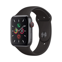 Apple Watch Series 5 - Alüminyum - 44mm - Cellular - Gece yarısı
