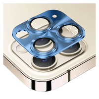 Nettech Apple iPhone 11 Pro Uyumlu Metalik Seri Kamera Cam Koruyucu (Mavi) NT-90367