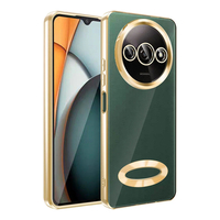 Xiaomi Redmi A3 4G 2024 Kılıf Kamera Korumalı Logo Gösteren Zore Omega Kapak - Gold
