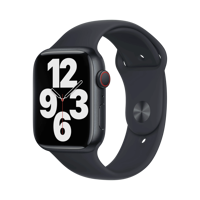 Apple Watch Series 7 - Alüminyum - 45mm - Cellular - Gece yarısı
