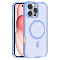 Apple iPhone 16 Pro Kılıf Magsafe Şarj Özellikli Mat Arka Yüzey Zore Sio Kapak - Lila