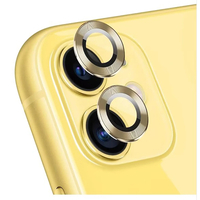 Nettech Apple iPhone 11 Uyumlu Alüminyum Seri Kamera Cam Koruyucu (Gold) NT-103197