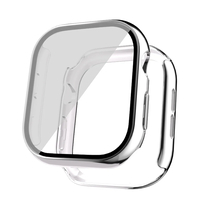 Apple Watch 10 46mm Sert PC Kasa Electroplatink Çerçeveli Ekran Koruyucu Zore Watch Gard 36 - Gümüş