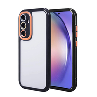 Galaxy A54 Kılıf Kamera Korumalı Renkli Kenar ve Çerçeve Tasarımlı Zore Vitamin Kapak - Siyah