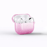 Apple Airpods 3. Nesil Zore Allstar Airbag 32 Parlayan Simli Saydam Renkli Kılıf - Pembe