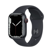 Apple Watch Series 7 - Alüminyum - 41mm - Cellular - Gece yarısı