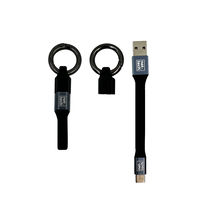 Nettech NT-DC21 3A Plastik 20 Cm Type-C Şarj ve Data Kablosu (Siyah) NT-DC21