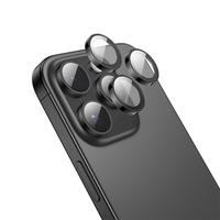 Nettech Apple iPhone 16 Pro Max Uyumlu Alüminyum Seri Kamera Cam Koruyucu (Siyah) NT-111113