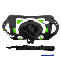 Nettech Apple iPad Mini 6 (MK8C3TU/A) Uyumlu Sweet Cat Seri Arka Koruma (Siyah-Yeşil) NT-95910