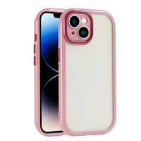 Apple iPhone 14 Kılıf Kamera Korumalı Renkli Kenar ve Çerçeve Tasarımlı Zore Vitamin Kapak - Mürdüm