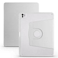Apple iPad Pro 13 2024 Kılıf Zore Termik Kalem Bölmeli Dönebilen Standlı Kılıf - Gri